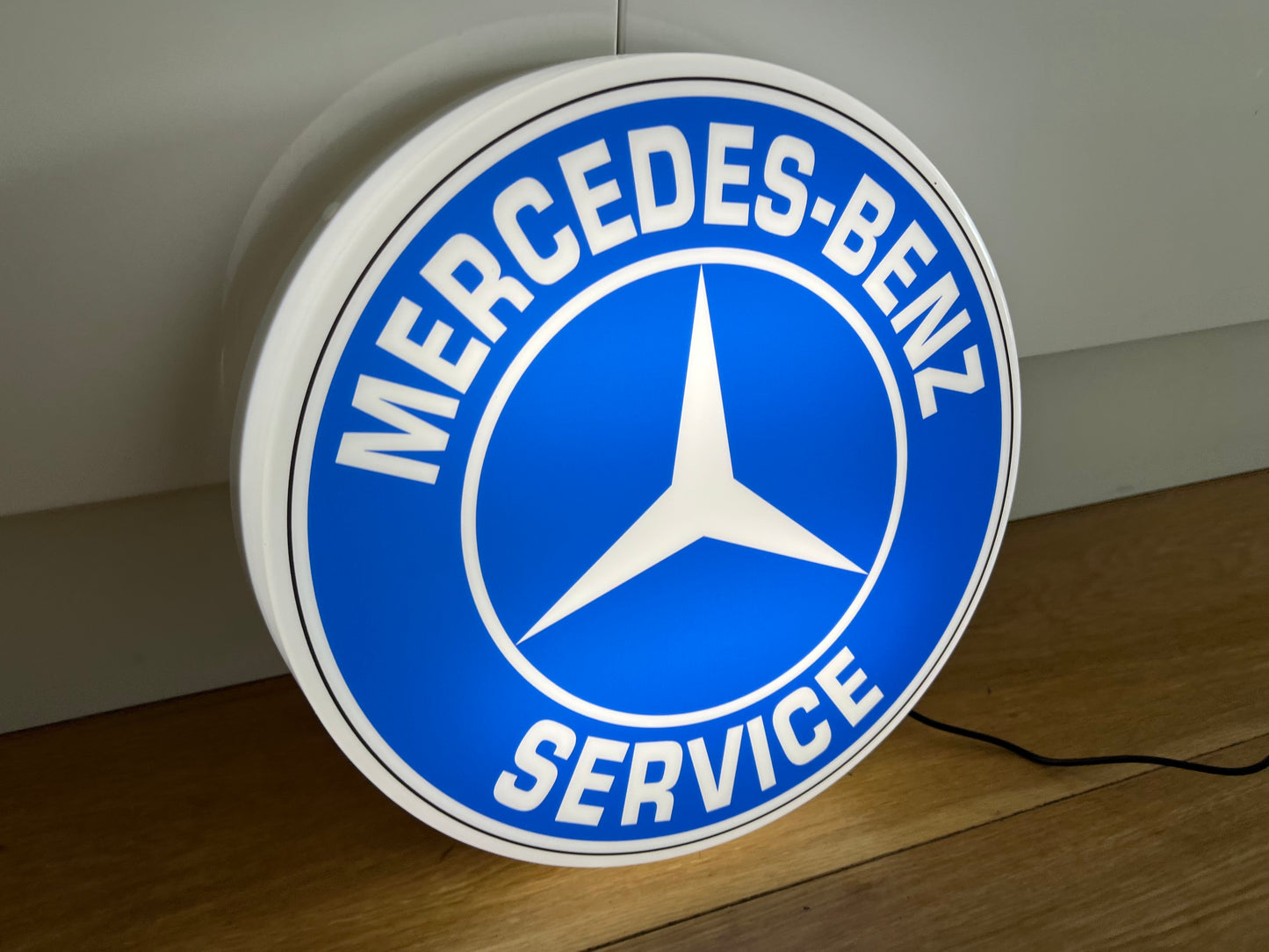 Mercedes Benz Service Round Illuminated Logo Sign #B54