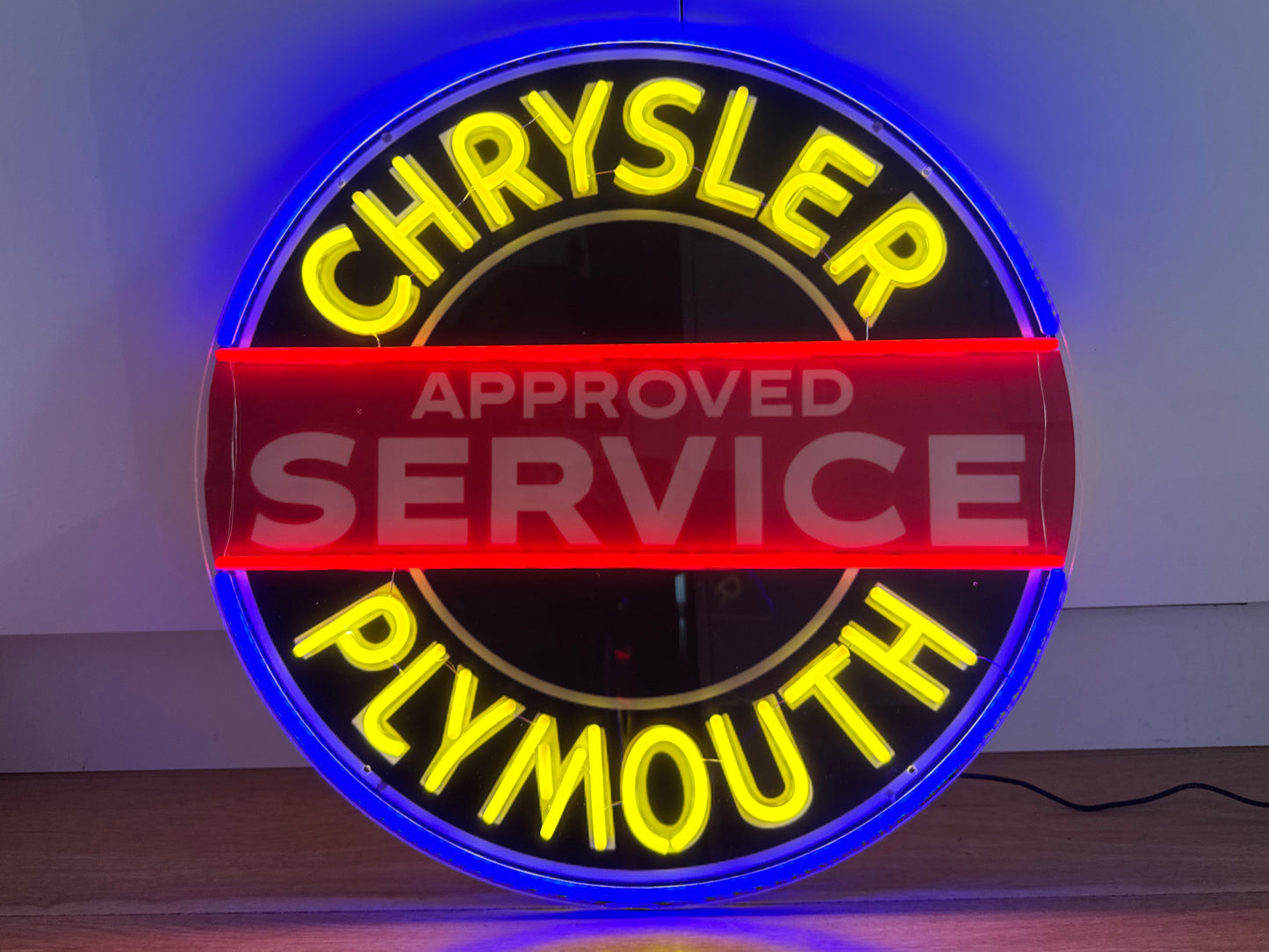 Chrysler Plymouth Neon Sign Approved Service #N142