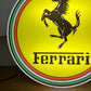 Ferrari Round Illuminated Logo Sign #B27