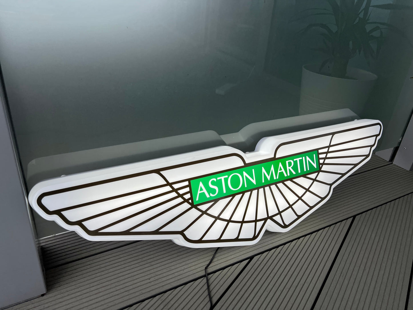 Aston Martin Illuminated Wings Sign #B6
