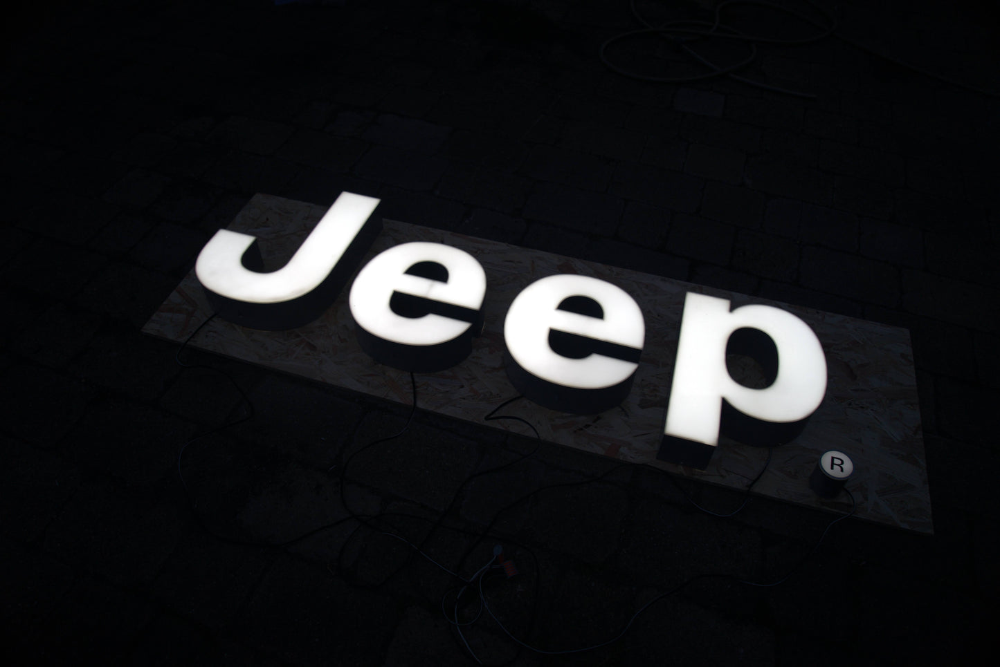 Jeep Dealership Illuminated Logo Sign #D47