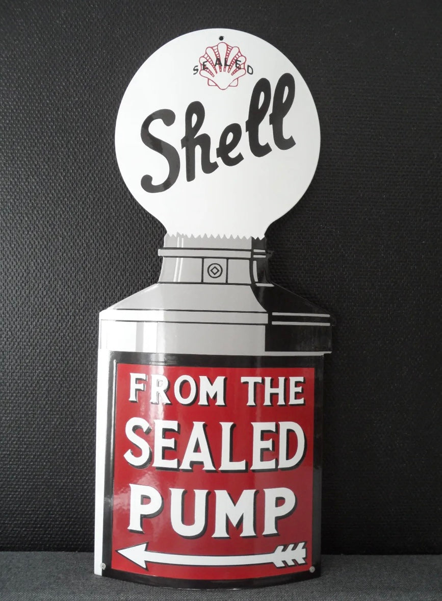 Shell Enamel Pump Sign #A69