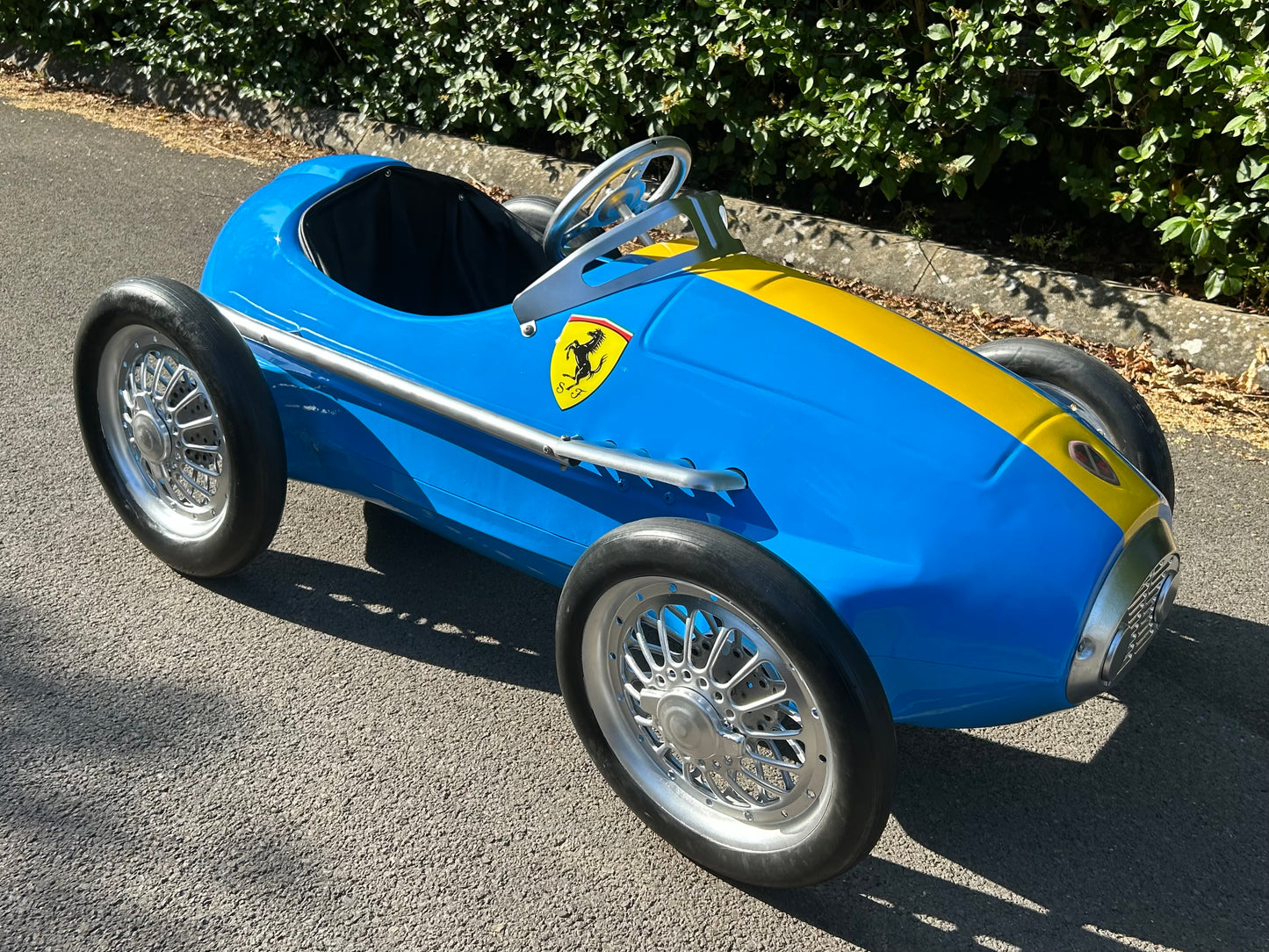 American Retro Racer Pedal Car Blue and Yellow #S16