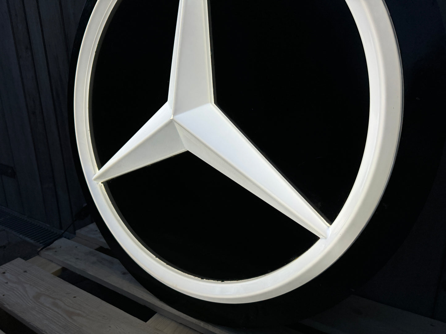 Mercedes Benz Dealership Vintage Round Illuminated Sign #D14
