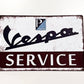 Vespa Service Metal Sign #A104