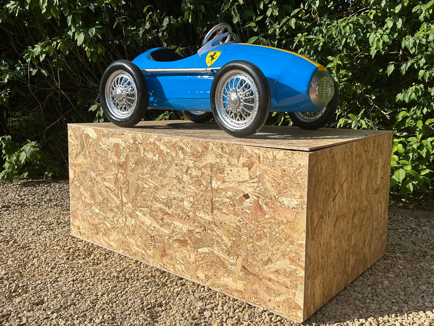 American Retro Racer Pedal Car Blue and Yellow #S16