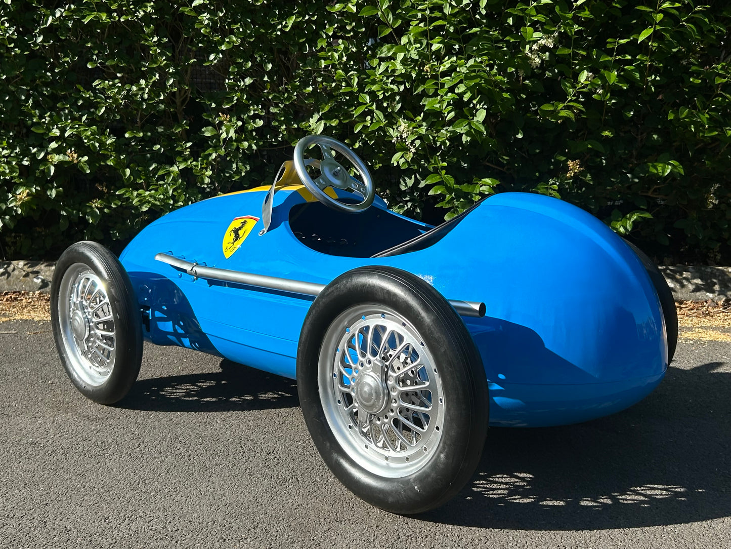 American Retro Racer Pedal Car Blue and Yellow #S16