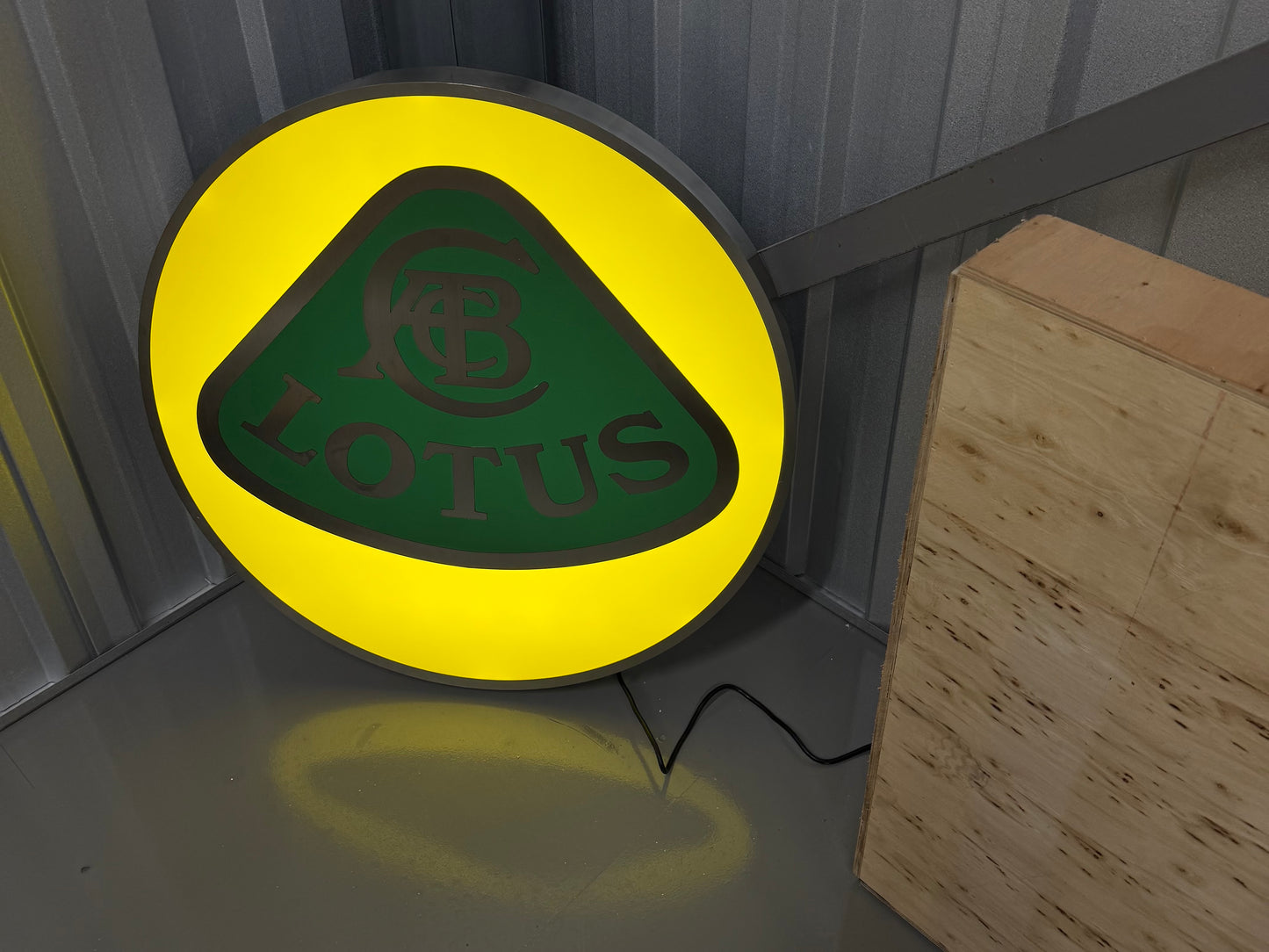 Lotus Illuminated Dealership Crest Logo Sign #D54