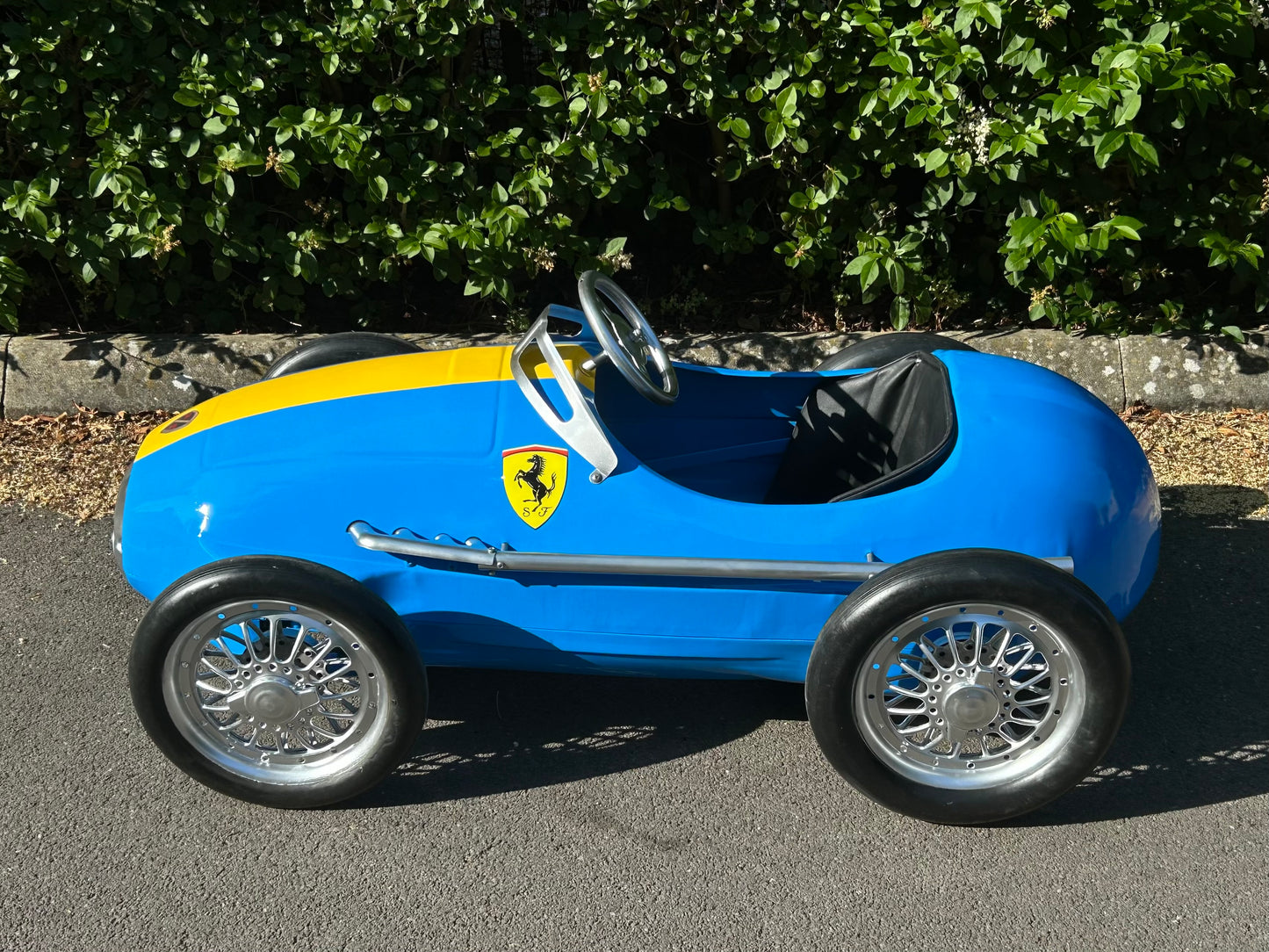American Retro Racer Pedal Car Blue and Yellow #S16