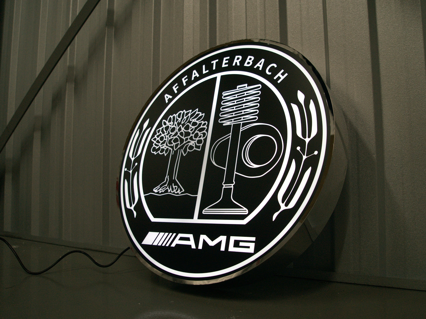 Mercedes Benz AMG Dealership Illuminated Sign Black #D53