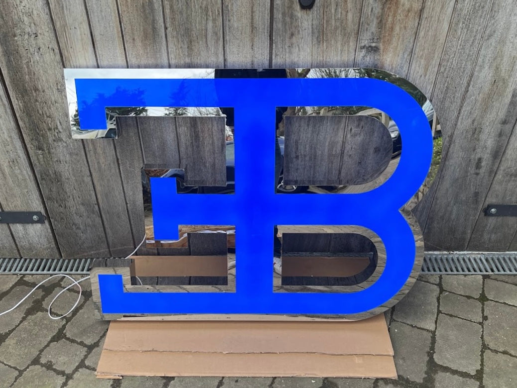 Bugatti EB Illuminated Logo Sign #D2