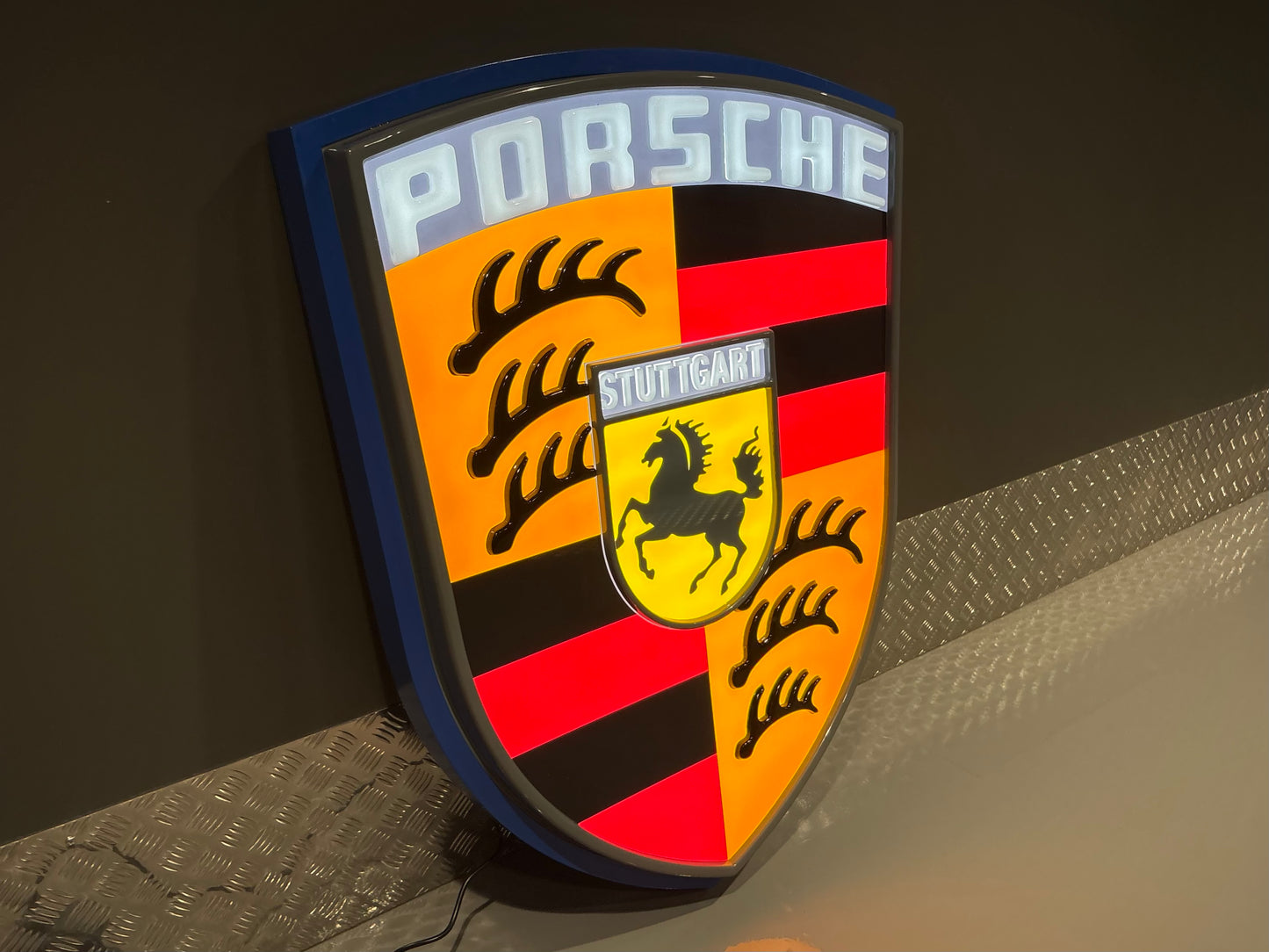 Porsche Crest Dealership Illuminated Sign #D38