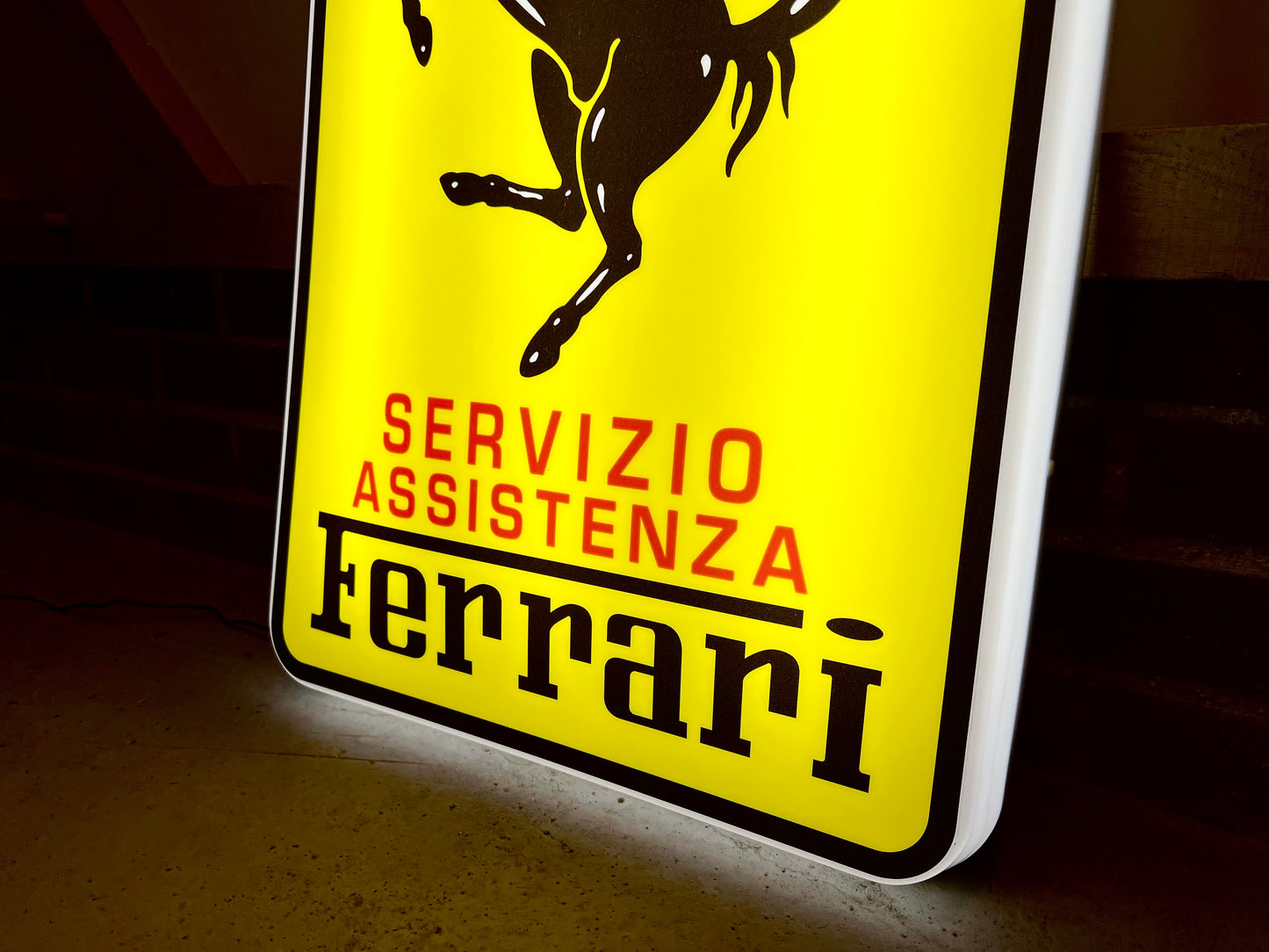Ferrari Servizio Assistenza Illuminated Logo Sign #B29