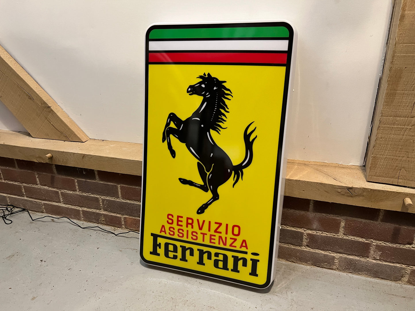 Ferrari Servizio Assistenza Illuminated Logo Sign #B29