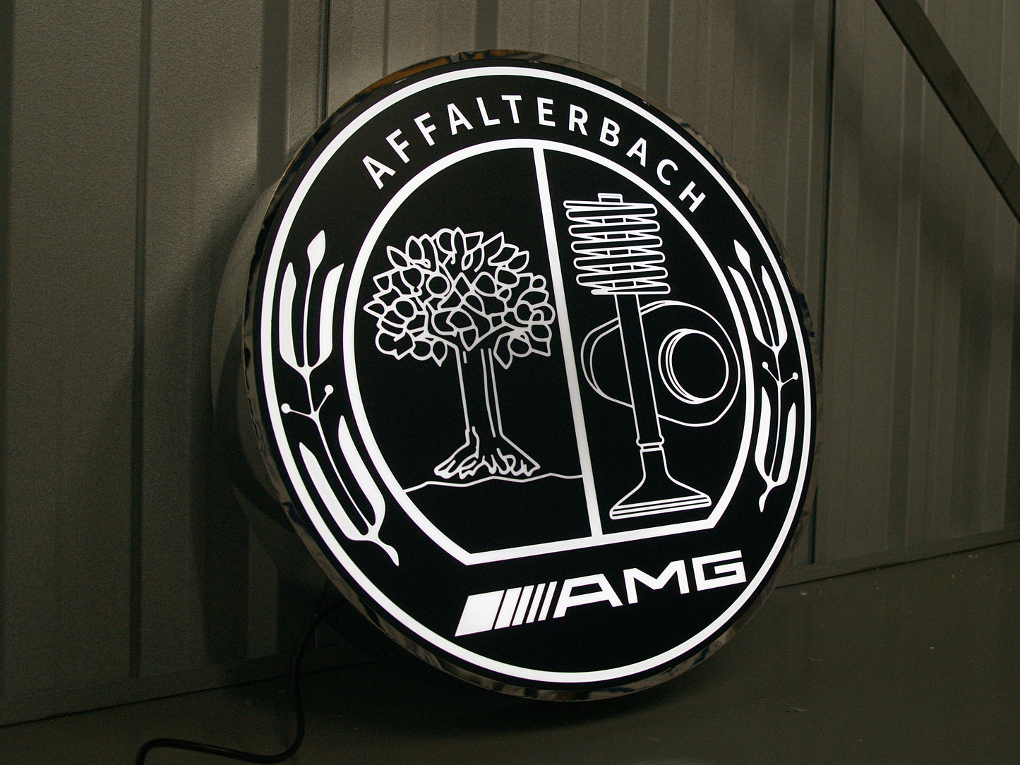Mercedes Benz AMG Dealership Illuminated Sign Black #D53