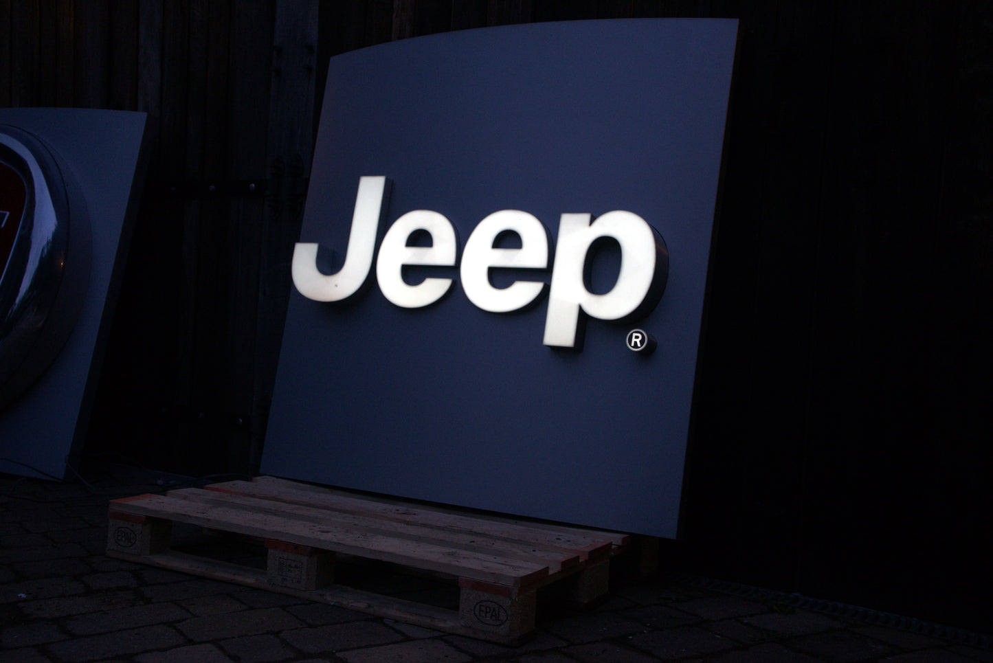 Jeep Dealership Illuminated Logo Sign #D48