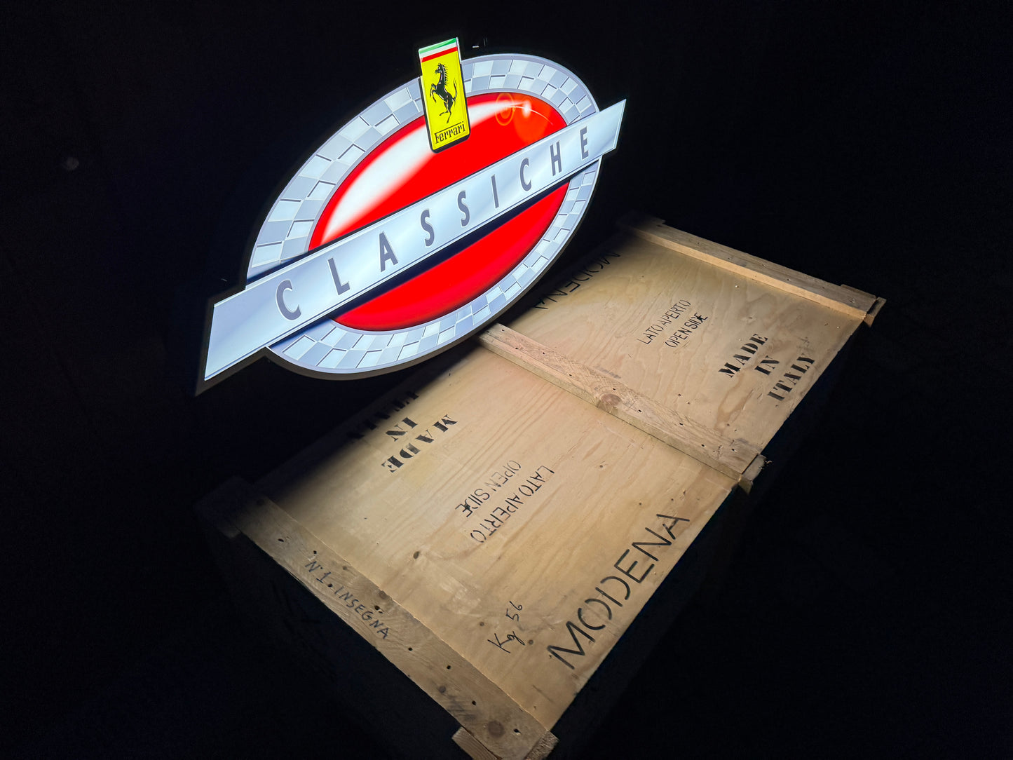 Ferrari Classiche Illuminated Logo Sign #D32