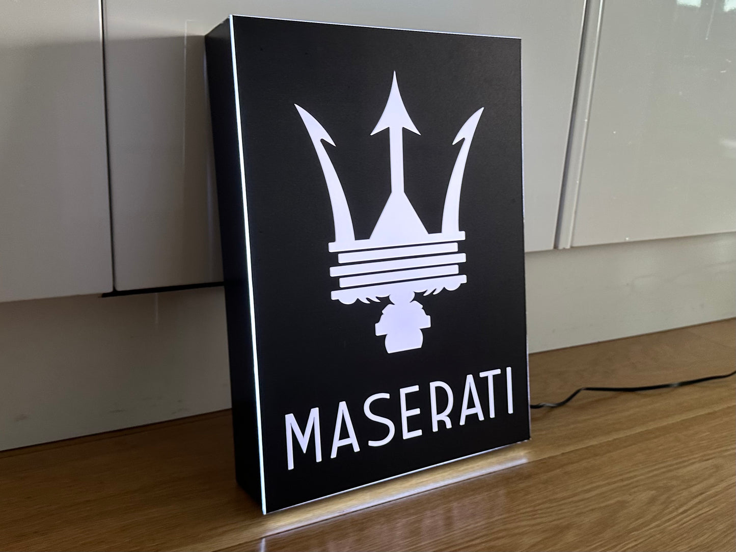 Maserati Illuminated Light Box Logo Sign #B50