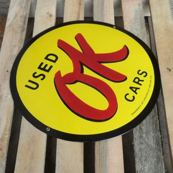 Chevrolet OK Cars Enamel Sign #A23