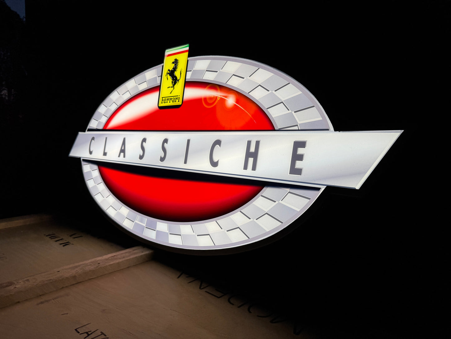 Ferrari Classiche Illuminated Logo Sign #D32