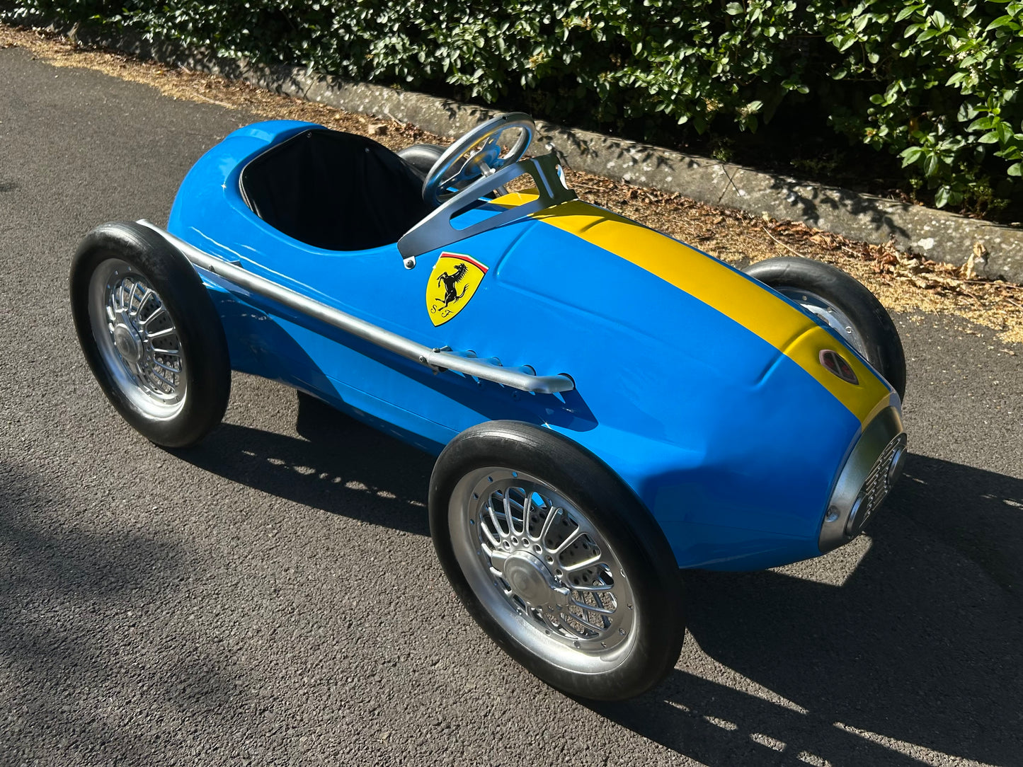 American Retro Racer Pedal Car Blue and Yellow #S16