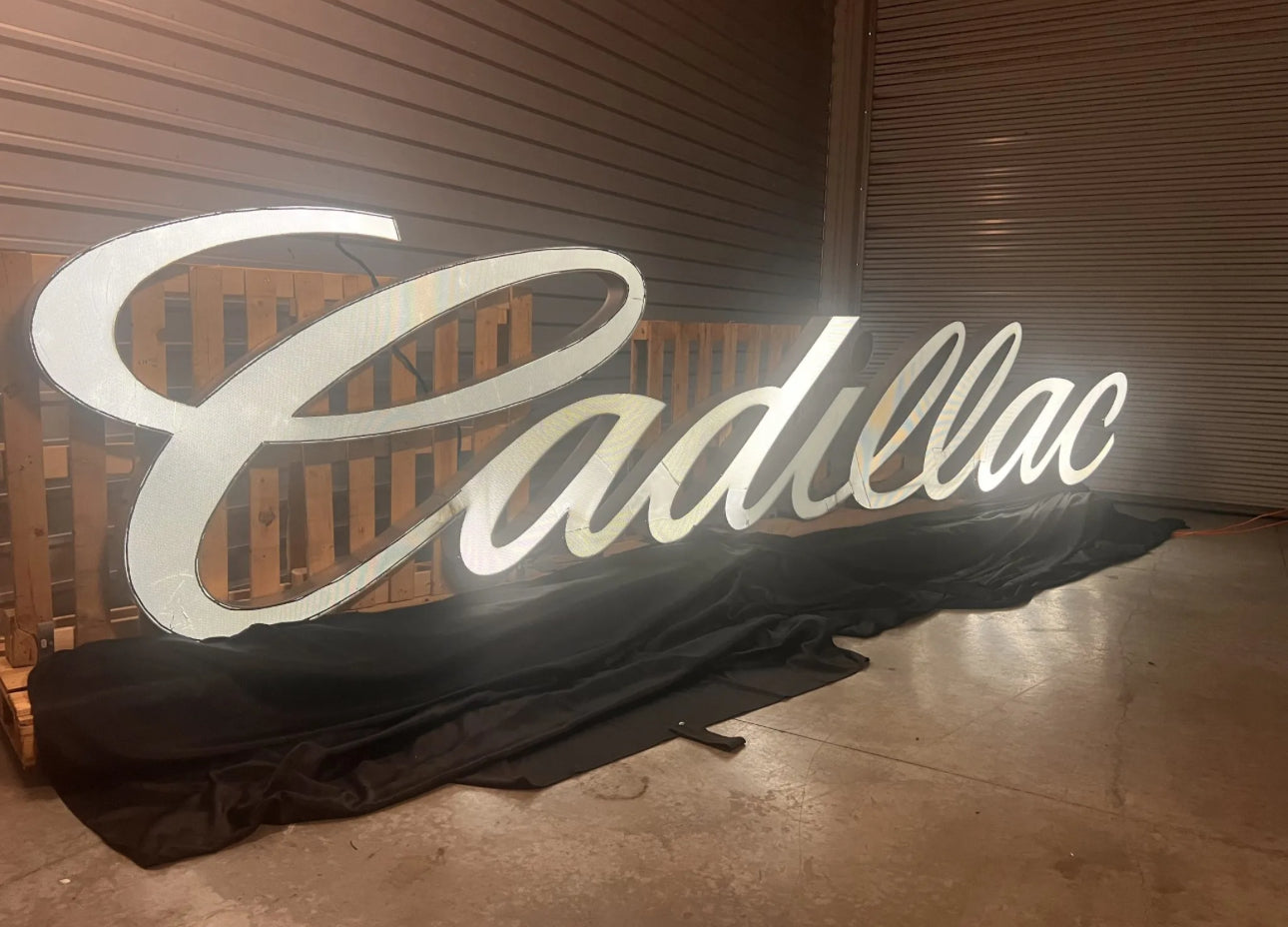 Cadillac Dealership Illuminated Logo Sign #D46