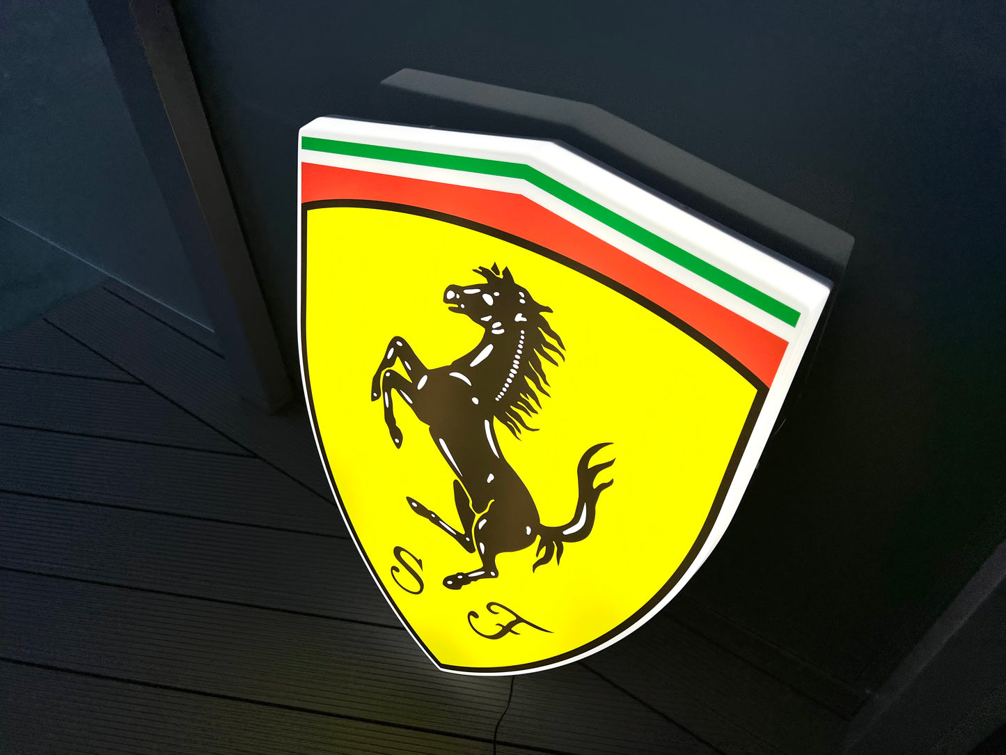 Ferrari Shield Illuminated Logo Sign #B30