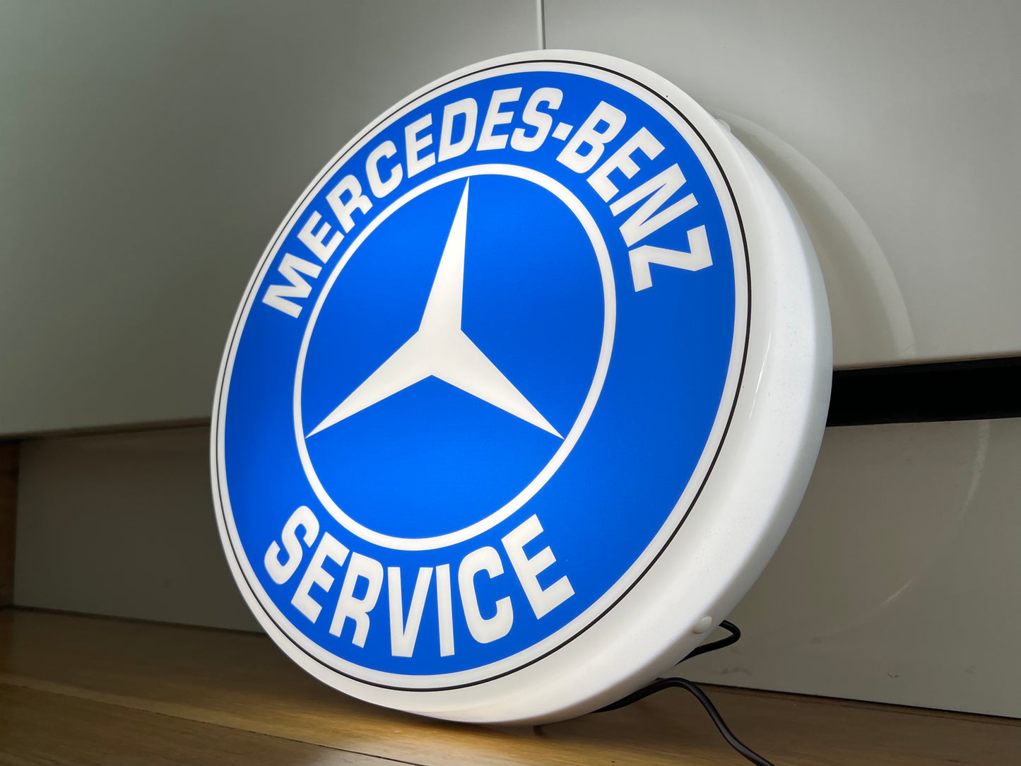 Mercedes Benz Service Round Illuminated Logo Sign #B54