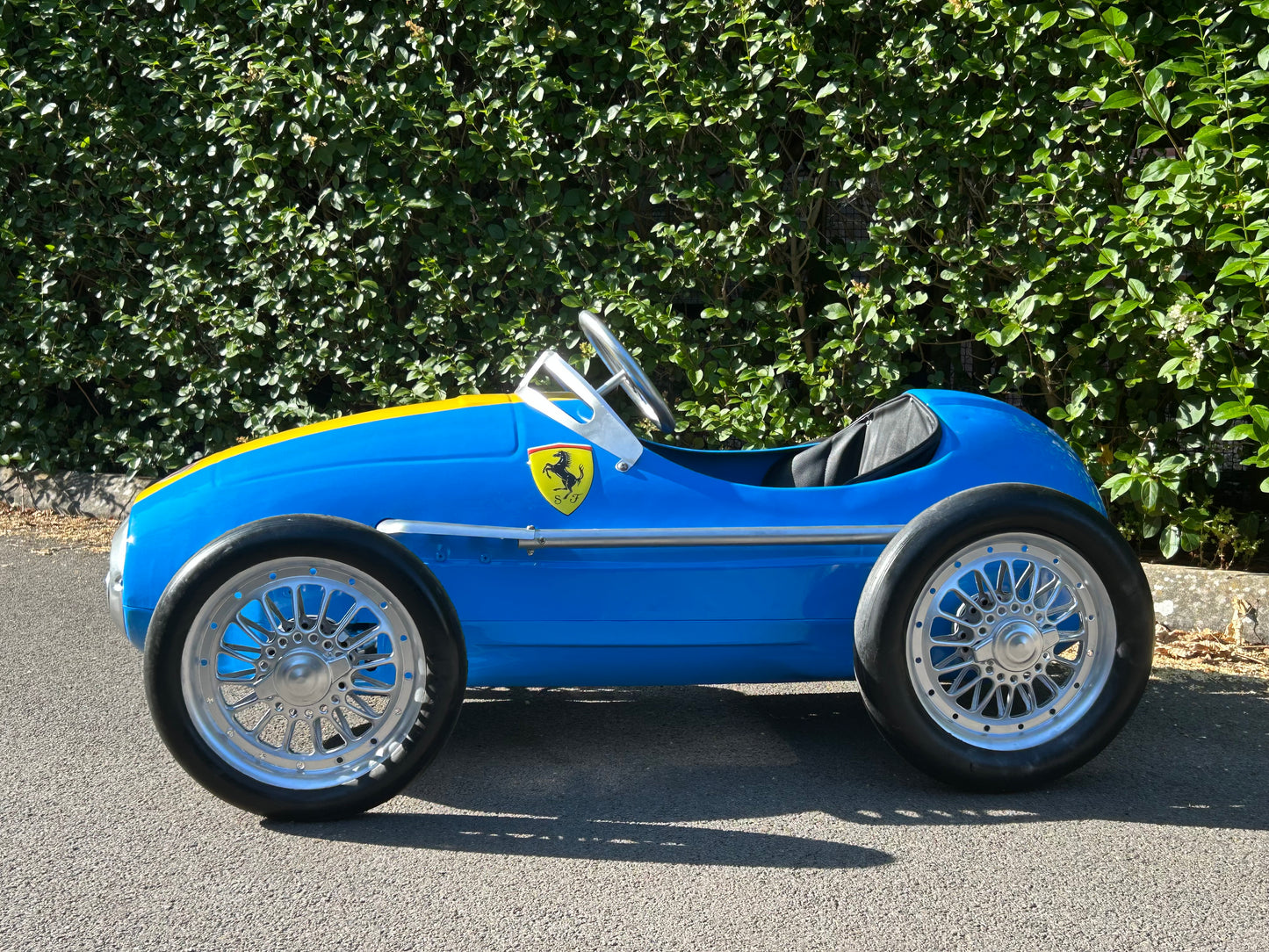 American Retro Racer Pedal Car Blue and Yellow #S16