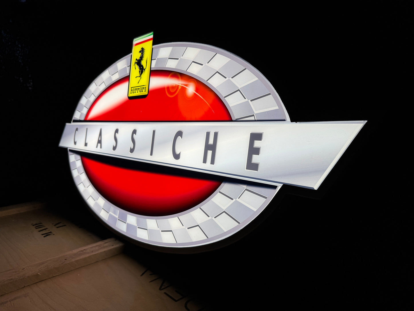 Ferrari Classiche Illuminated Logo Sign #D32