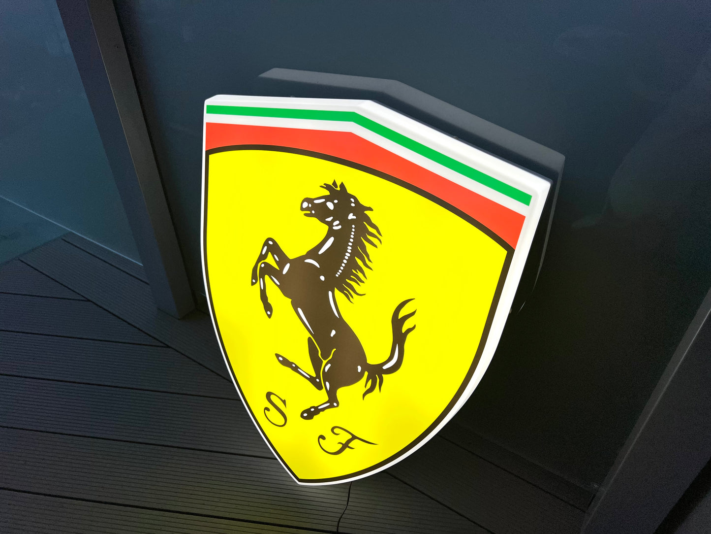 Ferrari Shield Illuminated Logo Sign #B30