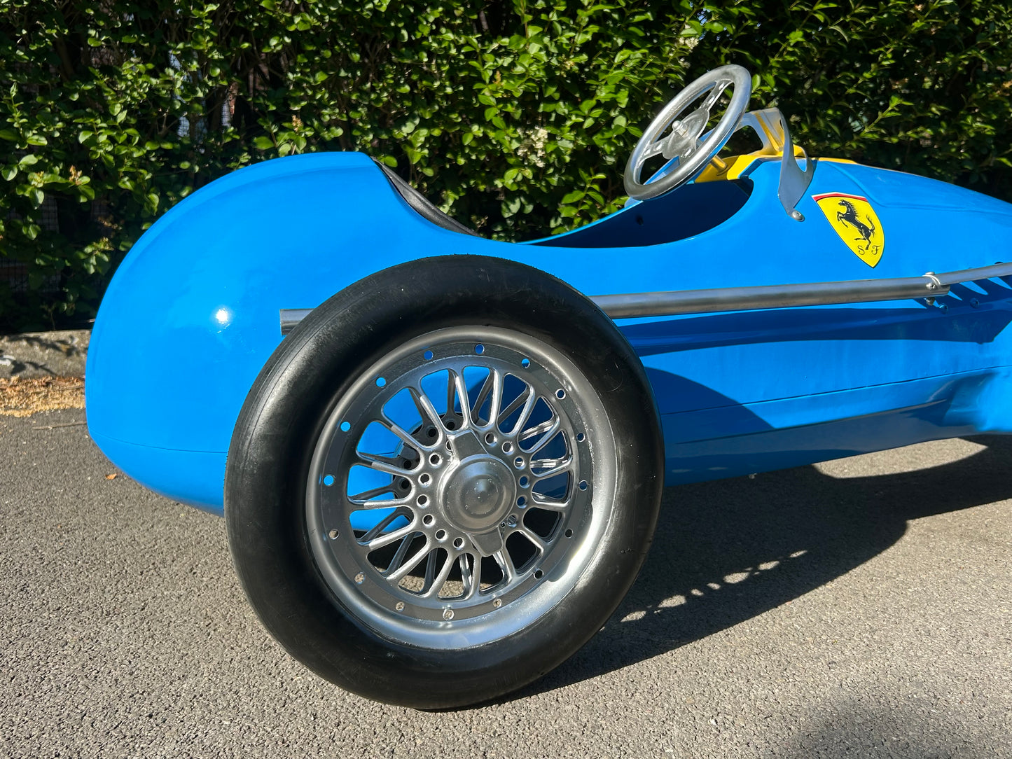 American Retro Racer Pedal Car Blue and Yellow #S16