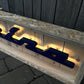 Pininfarina Illuminated Metal Sign Blue #D16