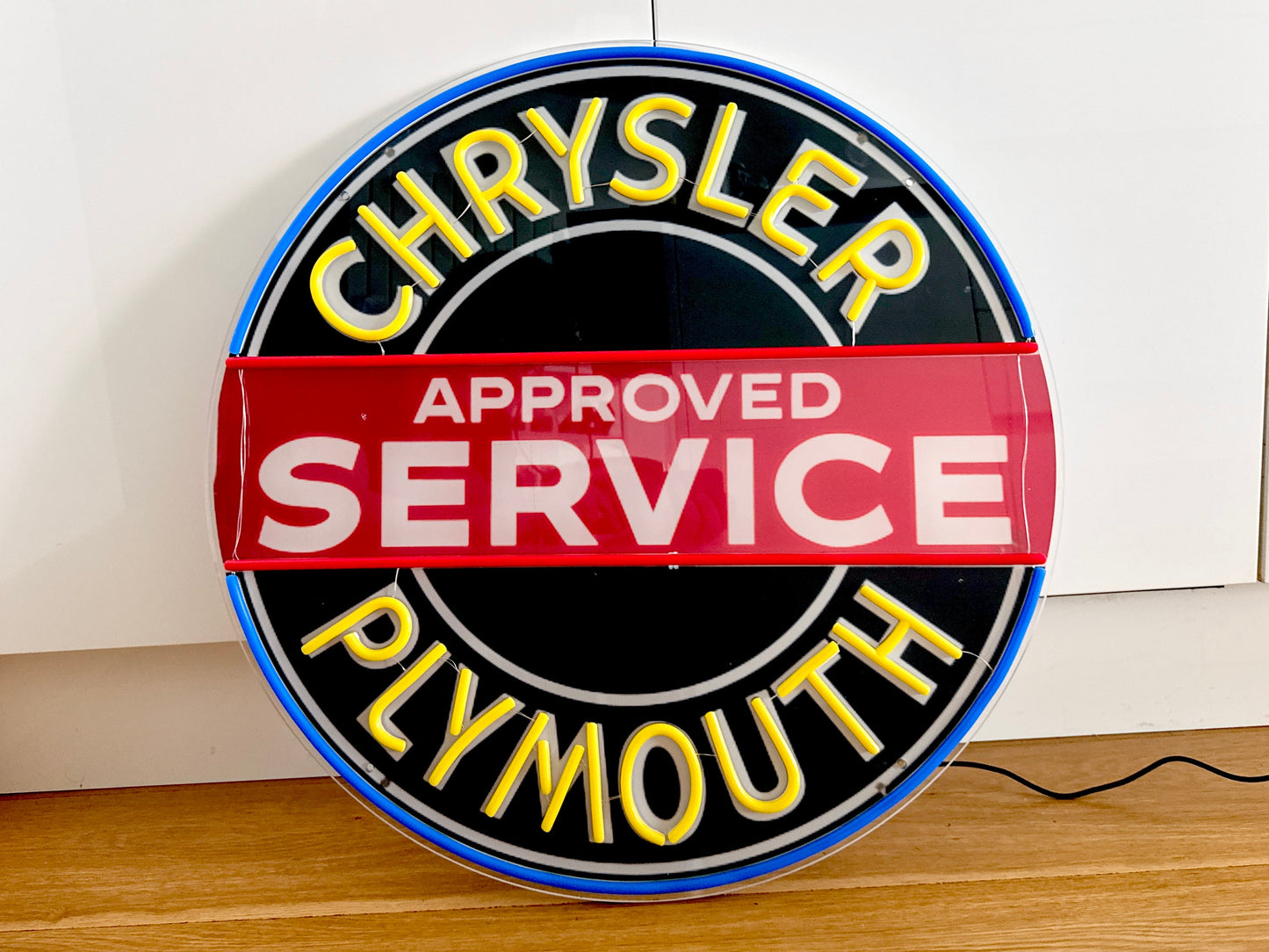 Chrysler Plymouth Neon Sign Approved Service #N142
