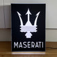 Maserati Illuminated Light Box Logo Sign #B50