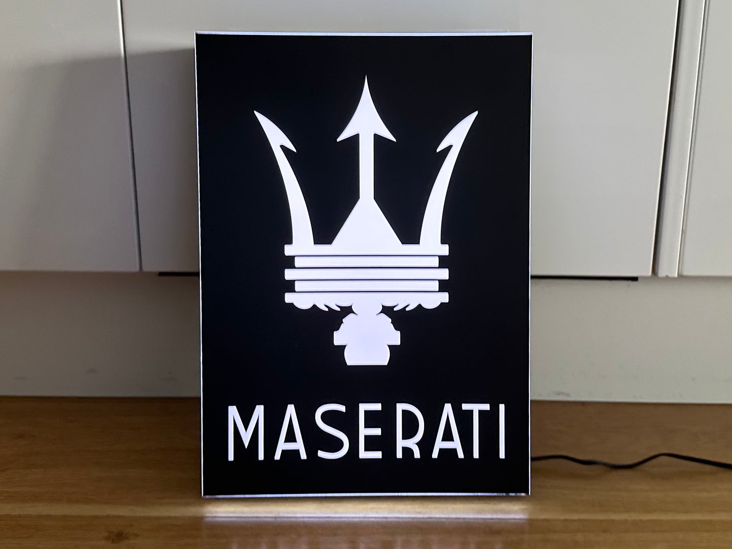 Maserati Illuminated Light Box Logo Sign #B50