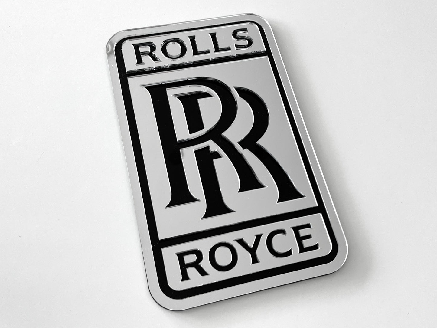 Rolls Royce Silver Acrylic Logo Sign #A112