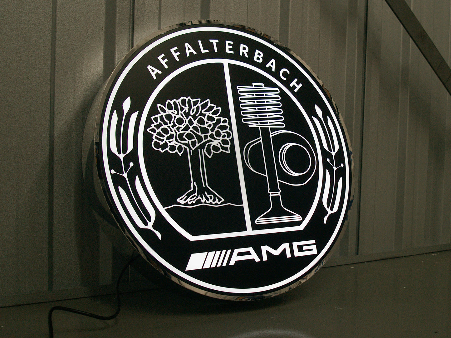 Mercedes Benz AMG Dealership Illuminated Sign Black #D53