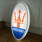 Maserati Illuminated Logo Sign #B51