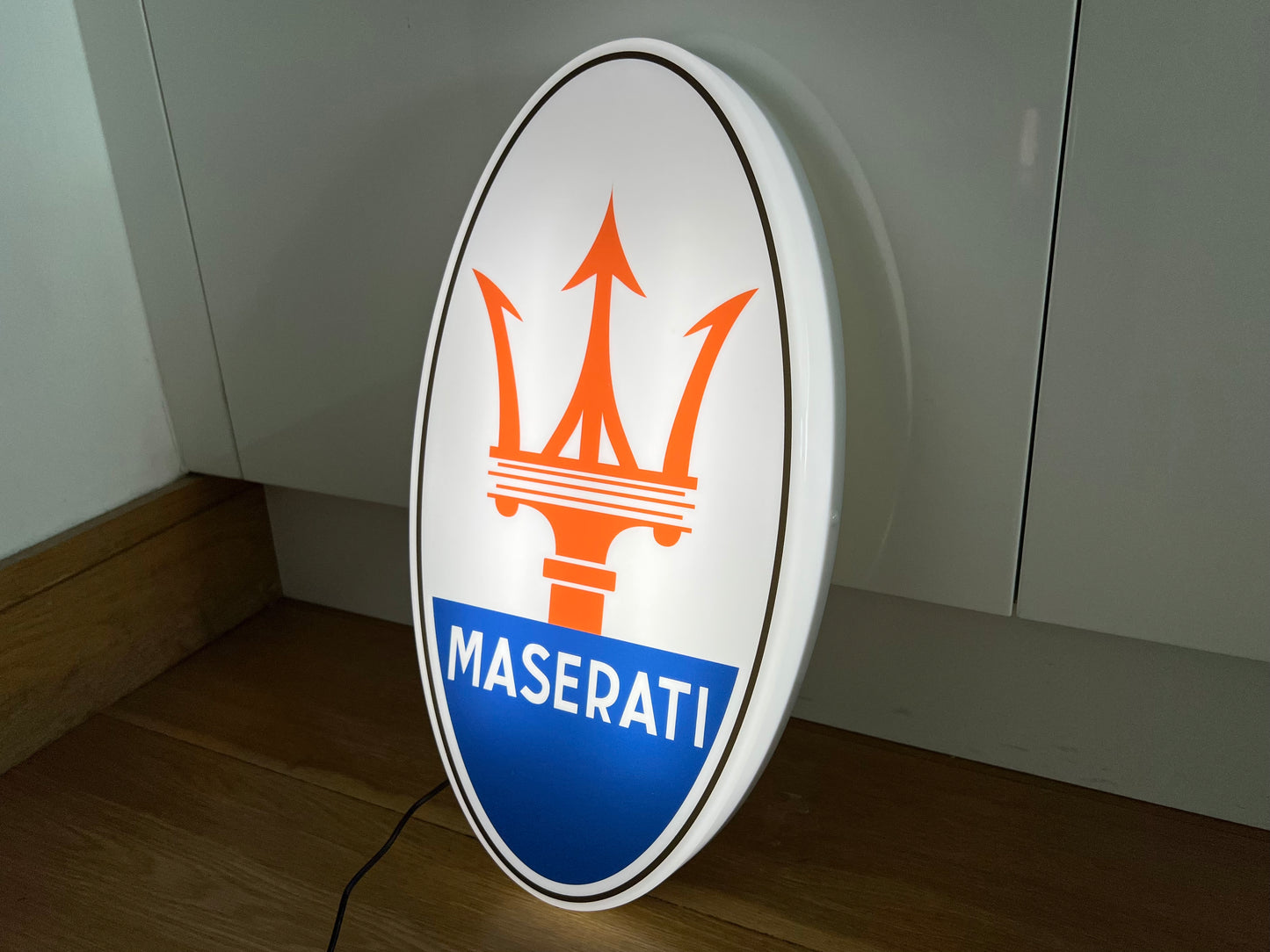 Maserati Illuminated Logo Sign #B51