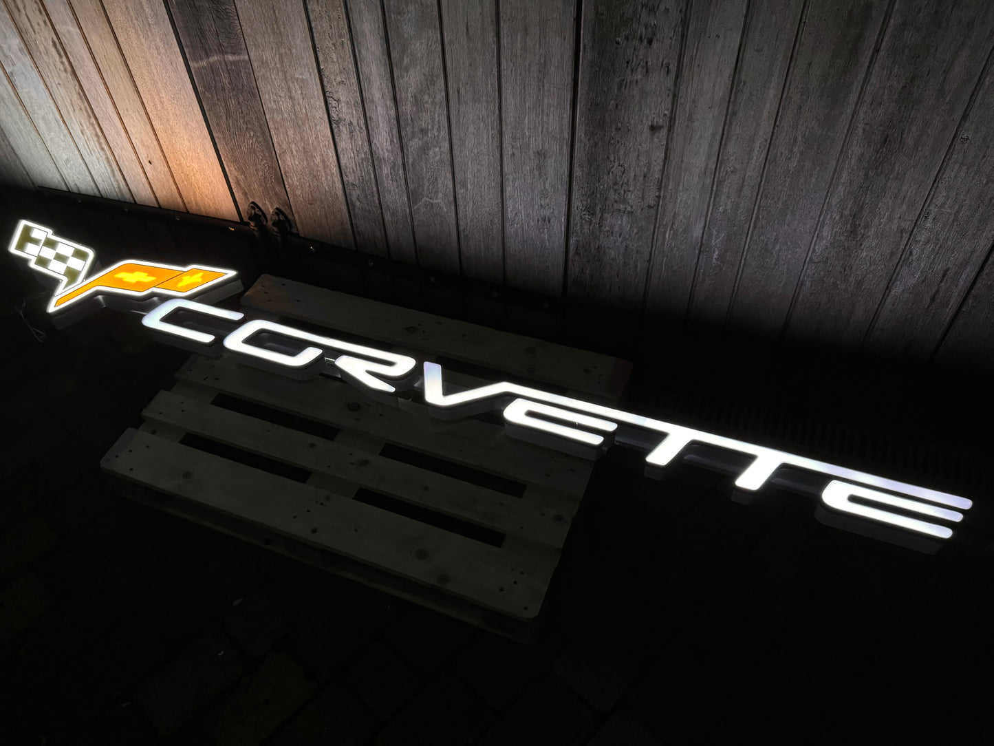 Corvette Dealership Illuminated Logo Sign #D3