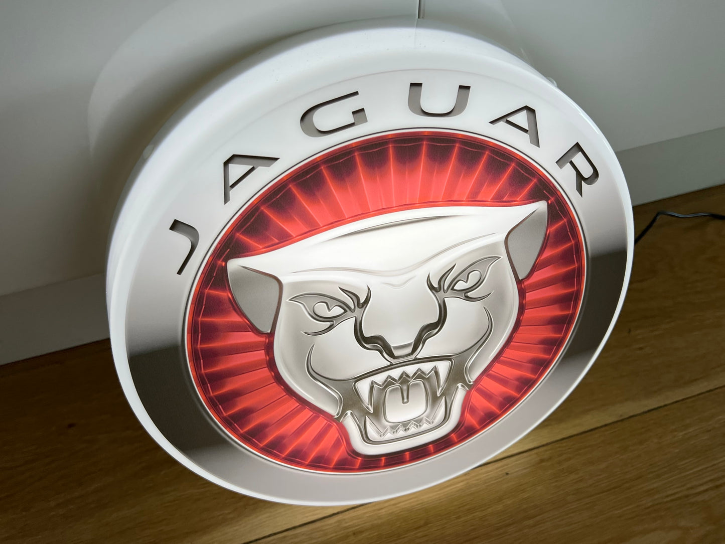 Jaguar Round Illuminated Logo Sign #B40