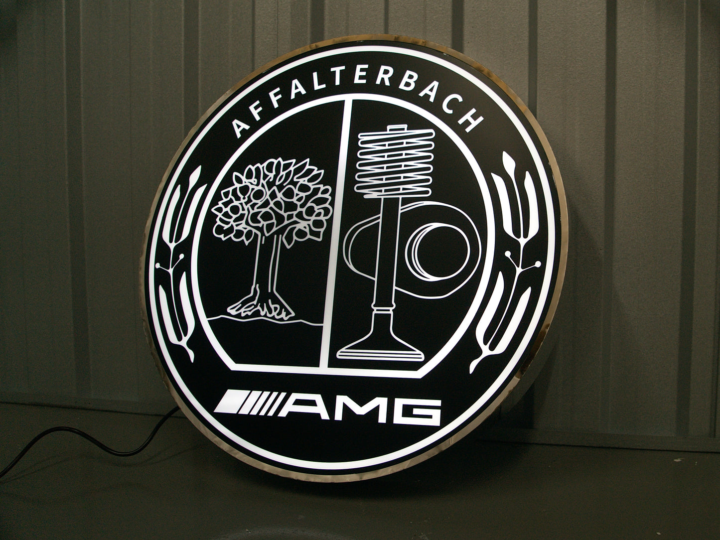 Mercedes Benz AMG Dealership Illuminated Sign Black #D53