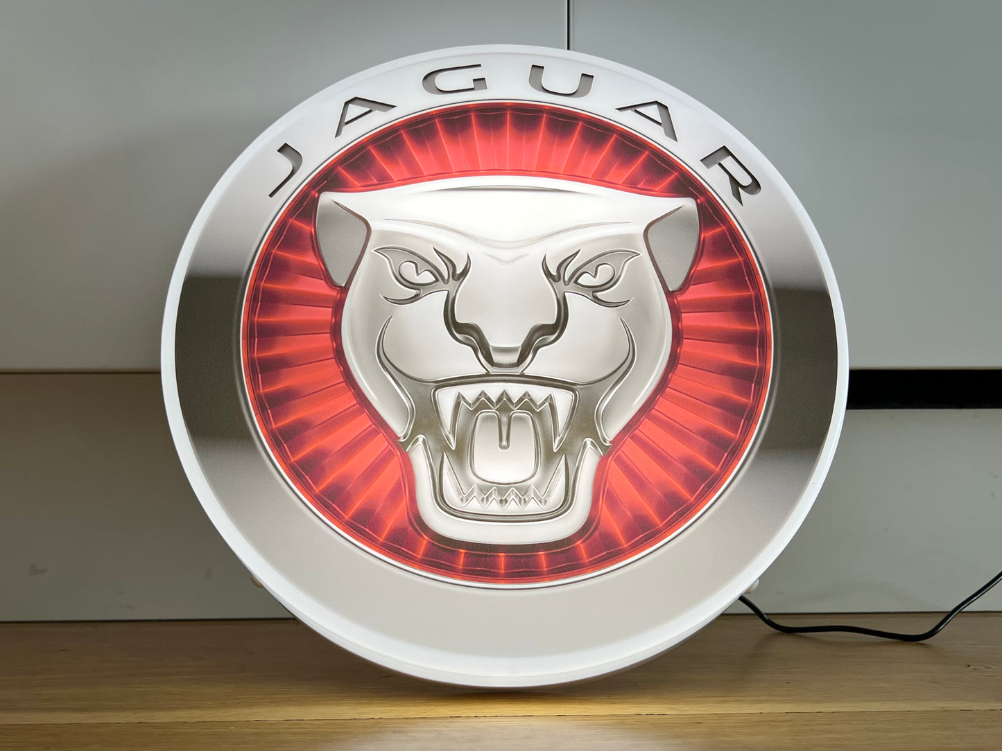Jaguar Round Illuminated Logo Sign #B40