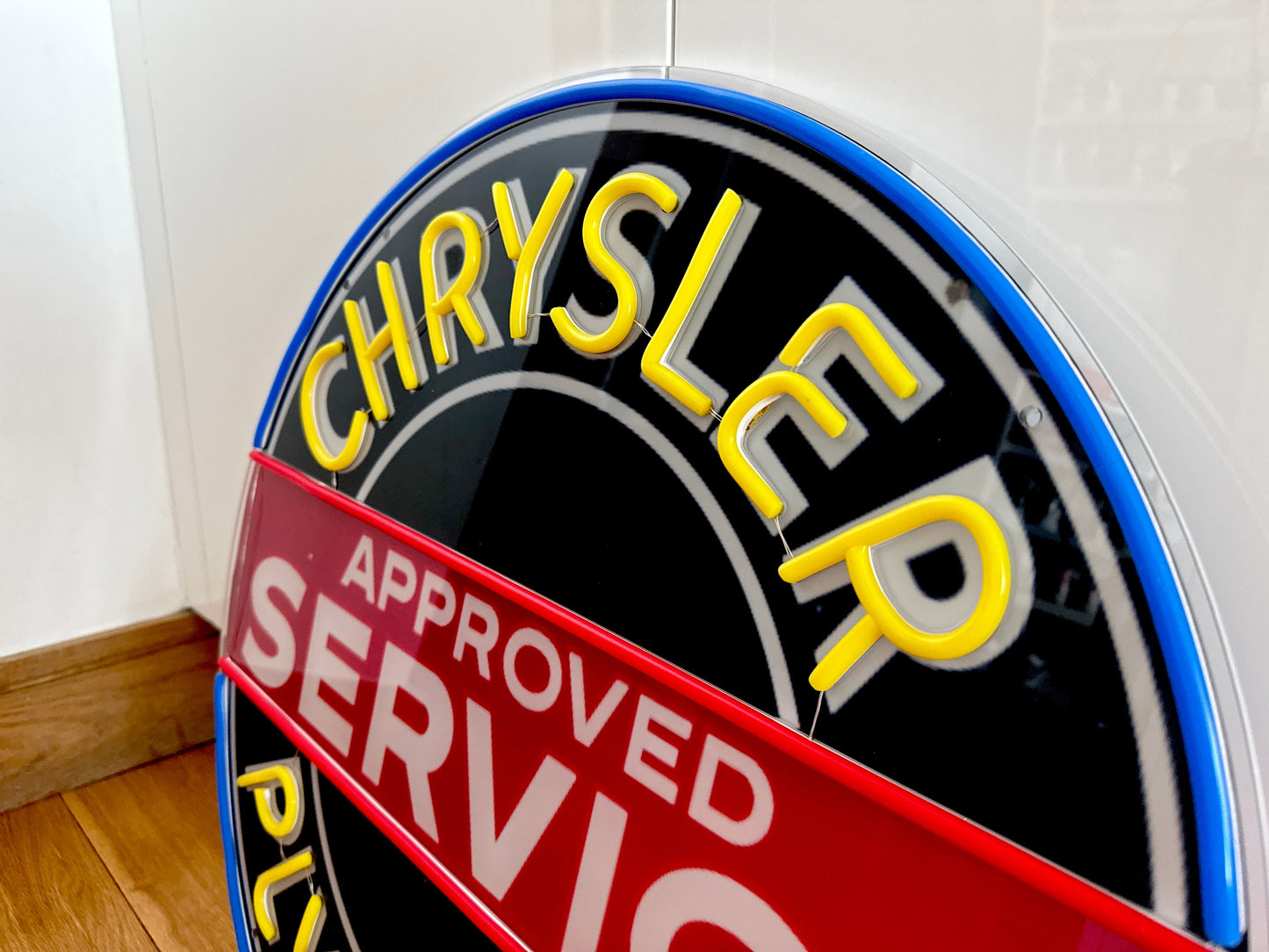 Chrysler Plymouth Neon Sign Approved Service #N142