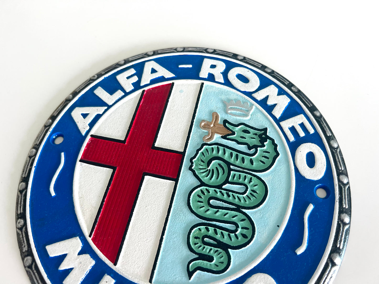 Alfa Romeo Round Cast Iron Sign #A3
