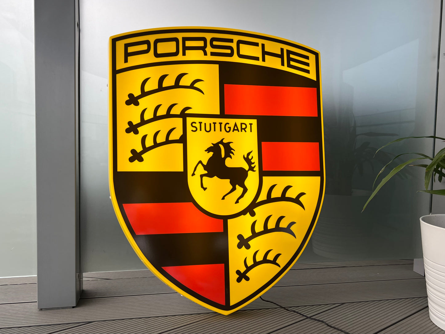 Porsche Crest Illuminated Sign #B59