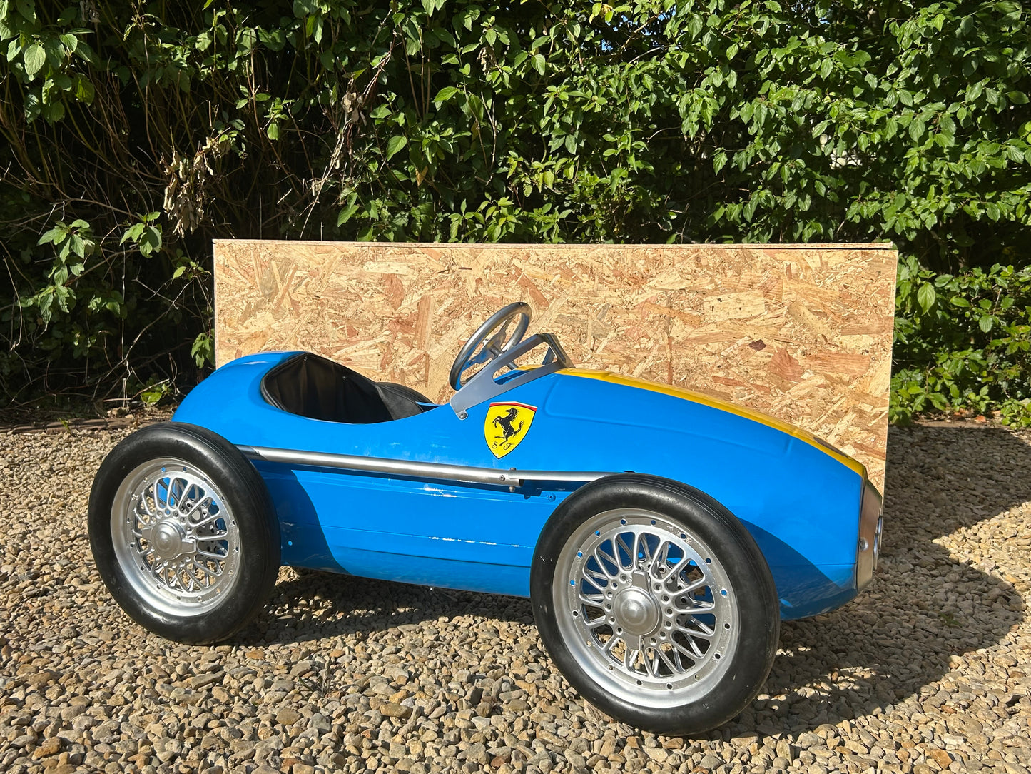 American Retro Racer Pedal Car Blue and Yellow #S16