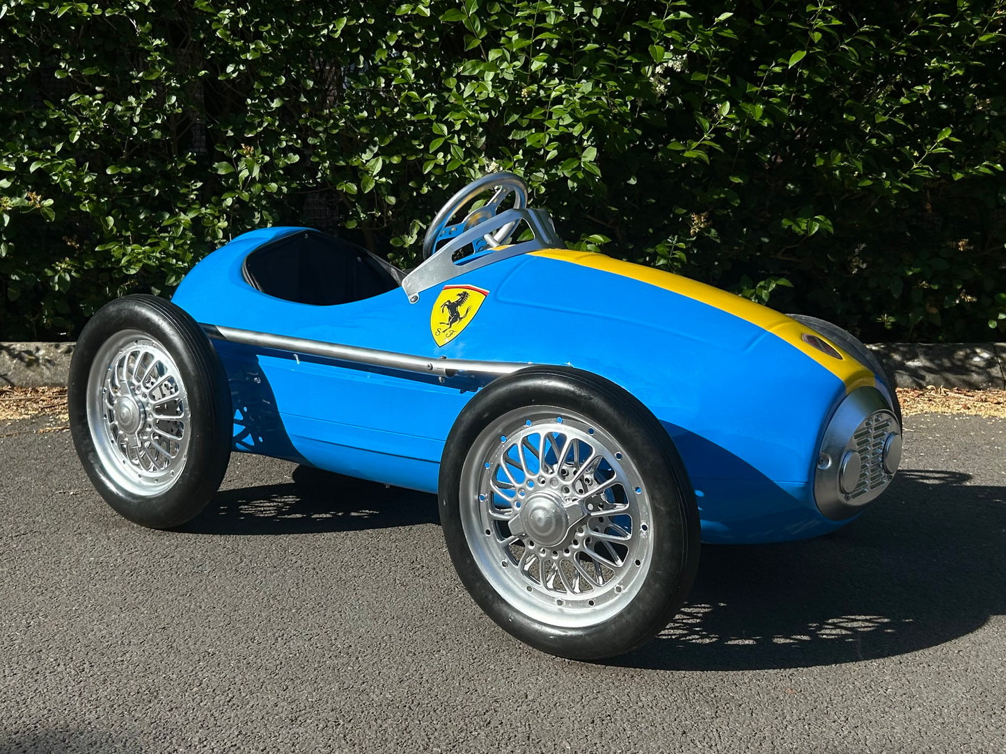 American Retro Racer Pedal Car Blue and Yellow #S16