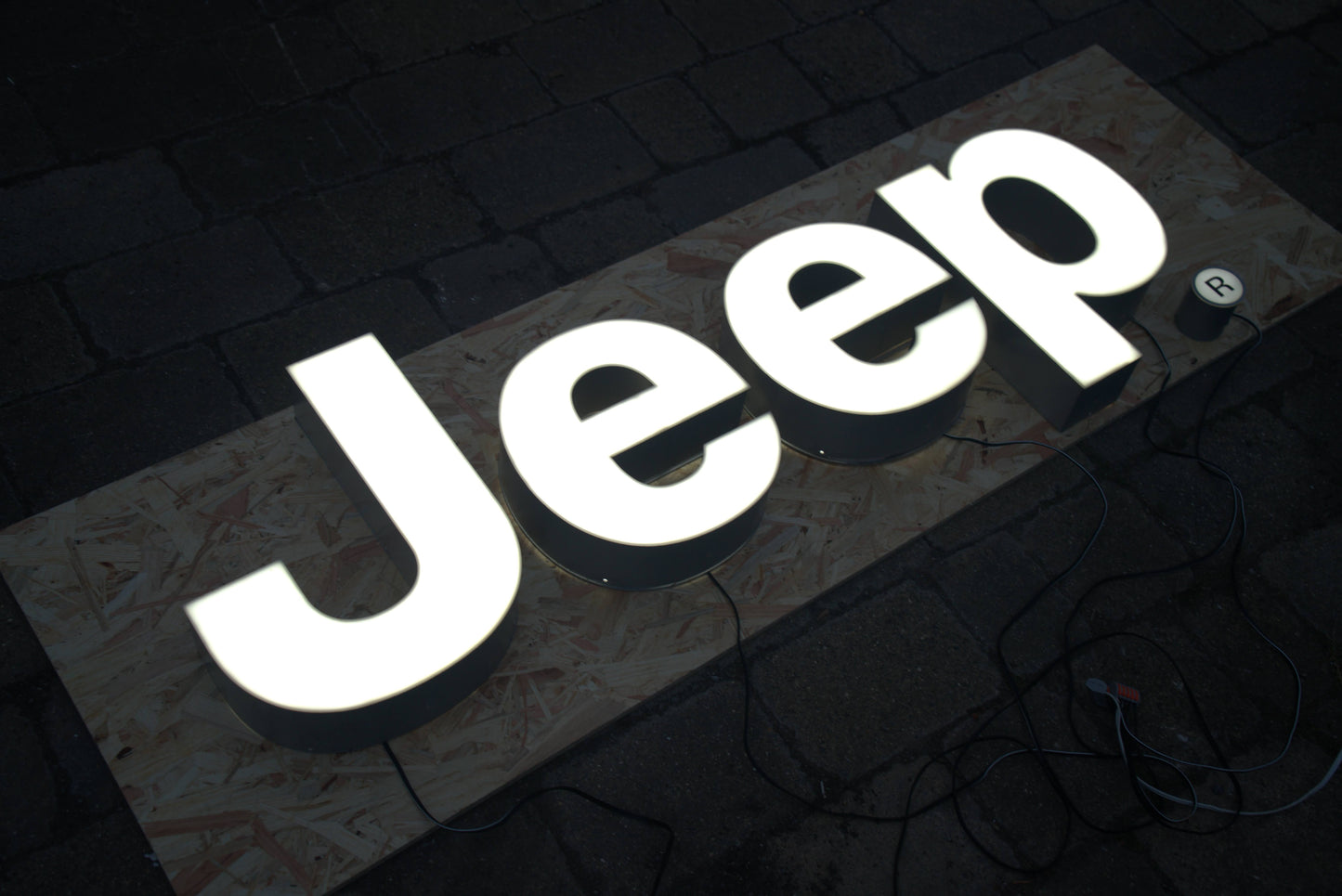 Jeep Dealership Illuminated Logo Sign #D47